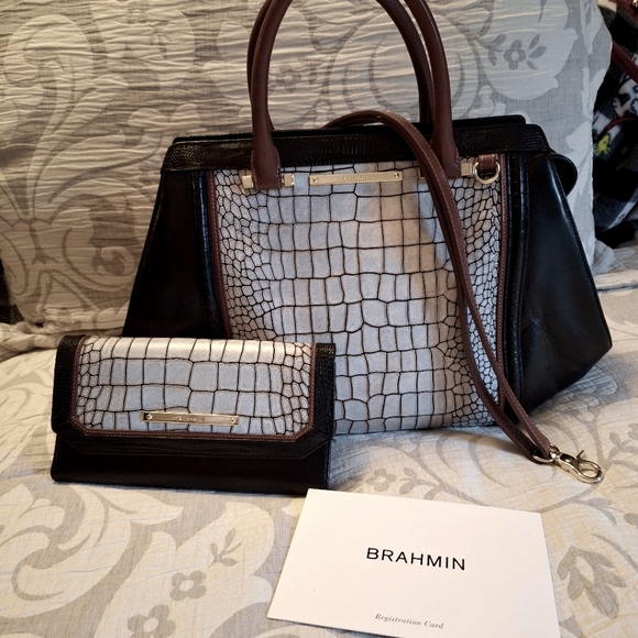 Excellent Brahmin Arden & matching wallet, Brahmin set - Picture 1 of 12